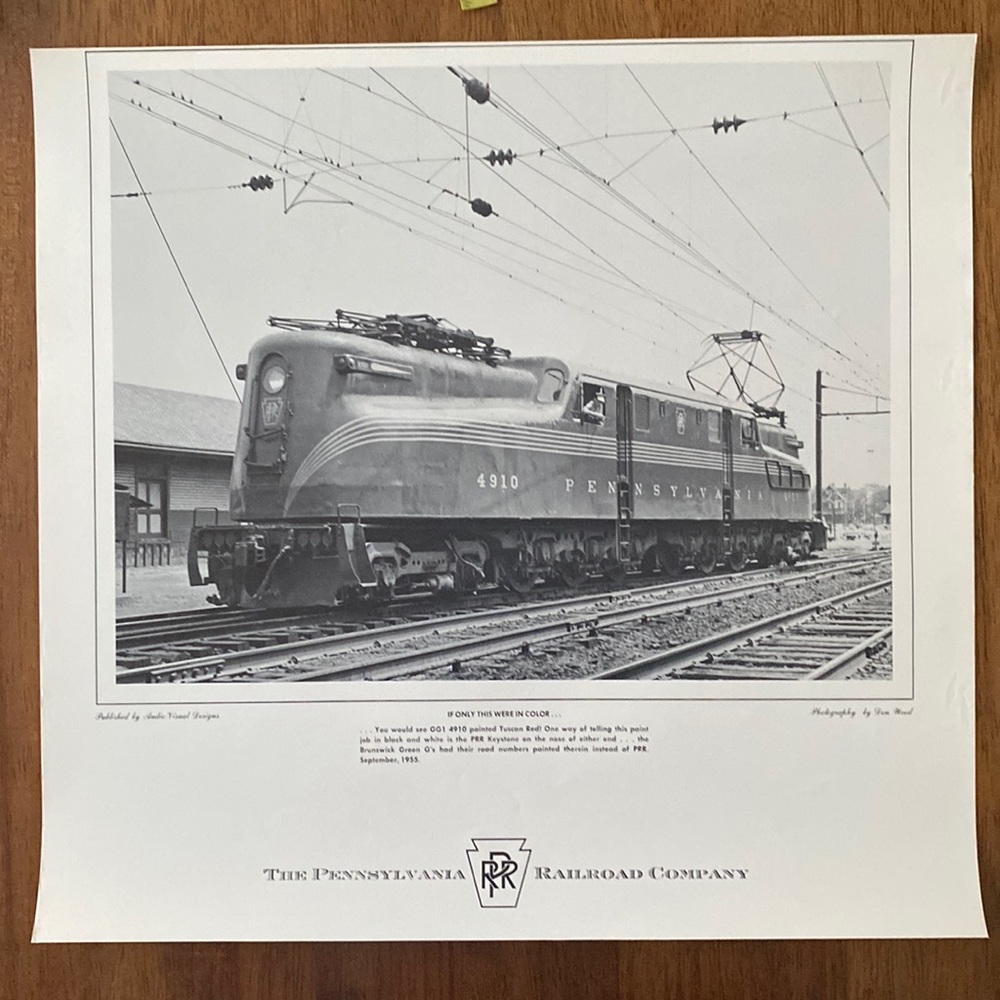 Don Wood Collection Pennsylvania Railroad Company Black & White Train Photograph